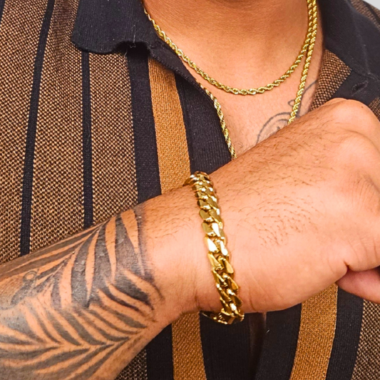 14K Gold Miami Cuban Bracelet - 10MM