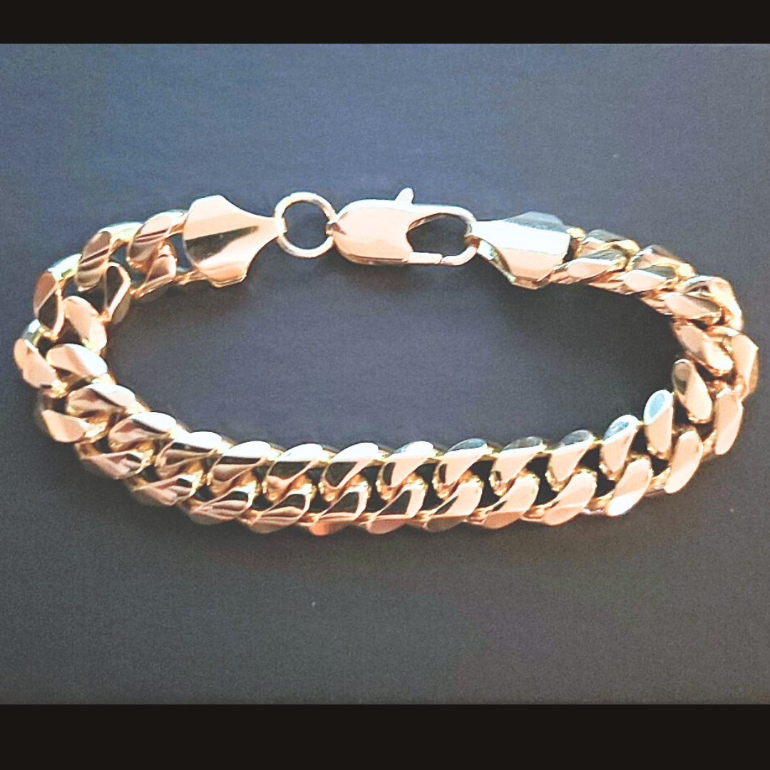 14K Gold Miami Cuban Bracelet - 12MM