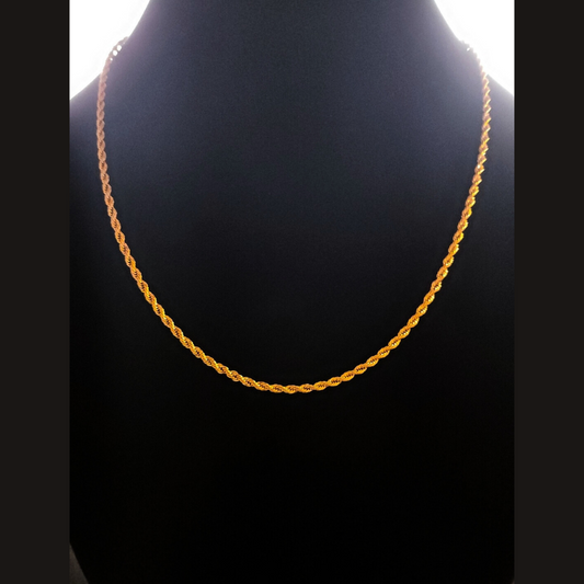 18K Gold rope chain - 2mm
