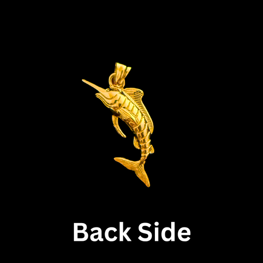 14K Gold Marlin Pendant