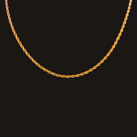 18K Gold rope chain - 2mm
