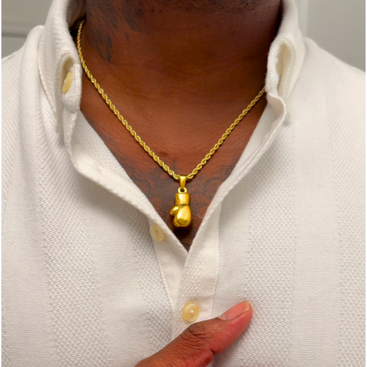 18K Gold Boxing Glove Pendant