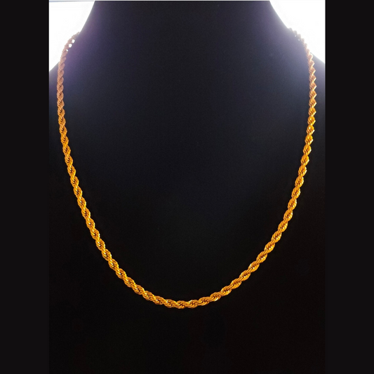 18K Gold Rope Chain - 4MM