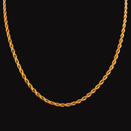 18K Gold Rope Chain - 4MM